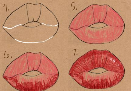 How To Draw Kissing Lips Step By Step Guide