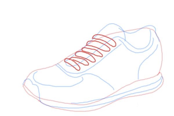 خطوة بخطوة رسم الأحذية