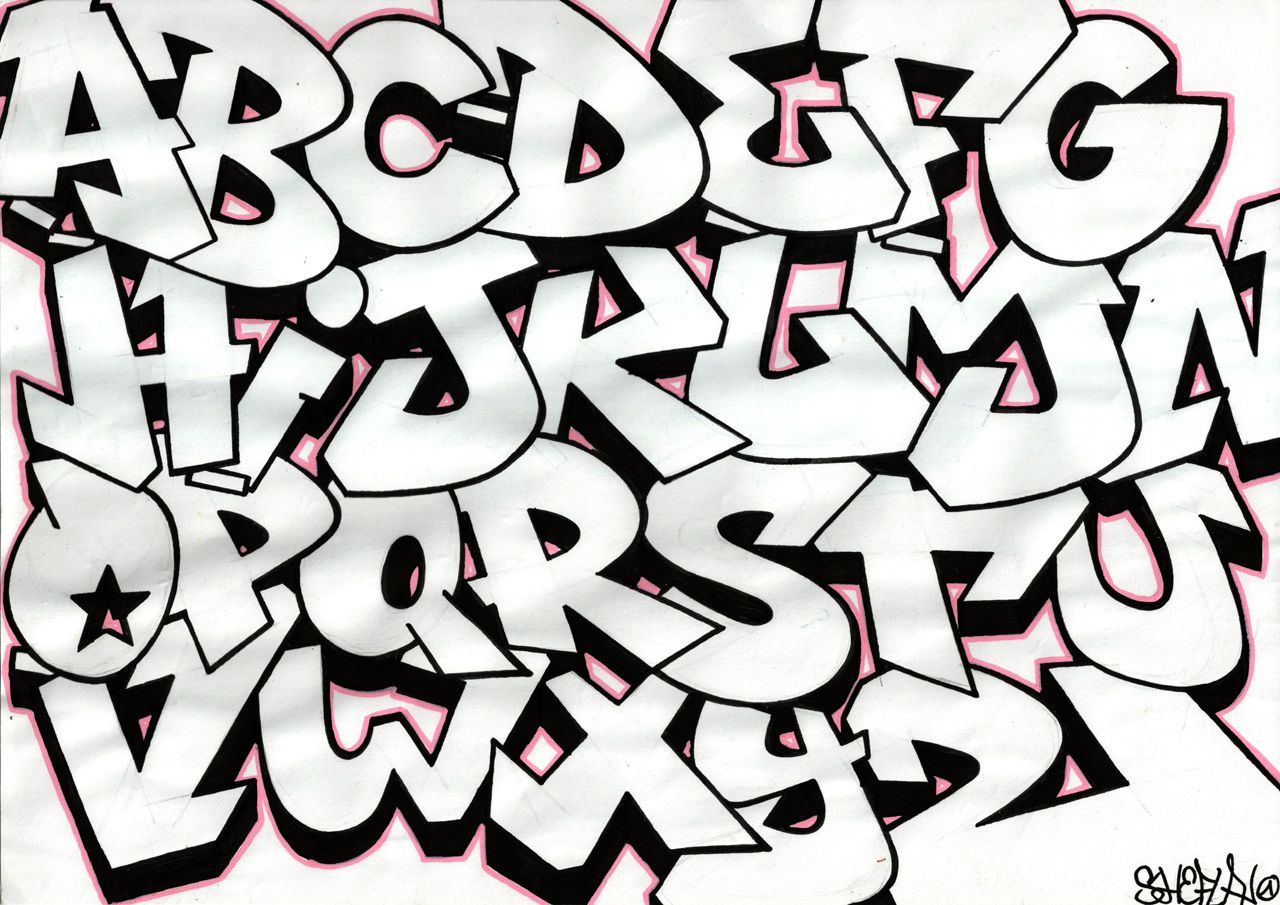 Cómo dibujar letras de graffiti