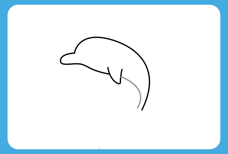 Hoe stap voor stap een dolfijn te tekenen