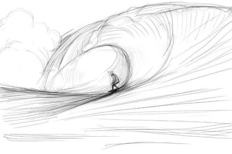 Comment dessiner une cascade et des vagues 