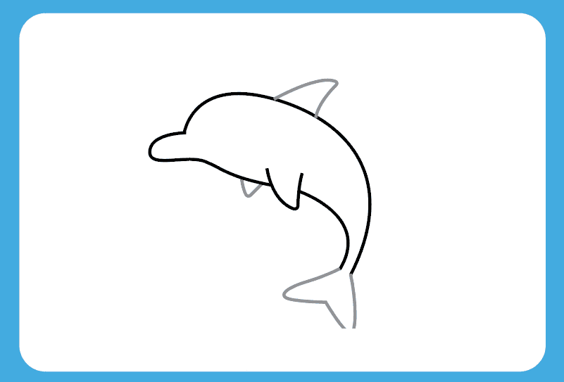 Cómo dibujar delfines paso a paso