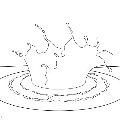 Méthodes pour dessiner des éclaboussures d'eau 