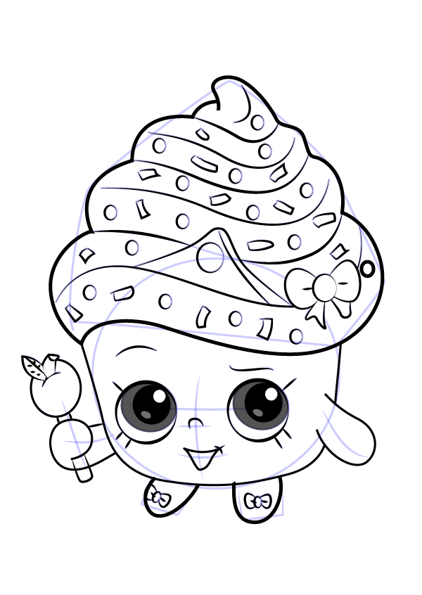 Metodi per disegnare Shopkins Cupcake Queen