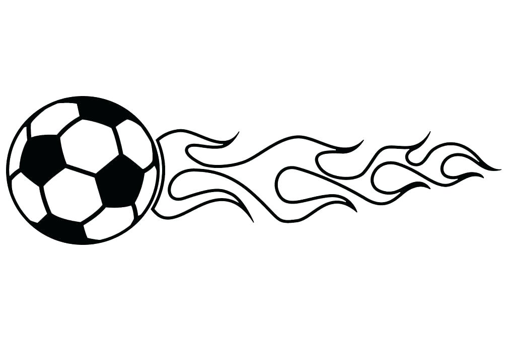 Forma de dibujar un balón de fútbol en llamas