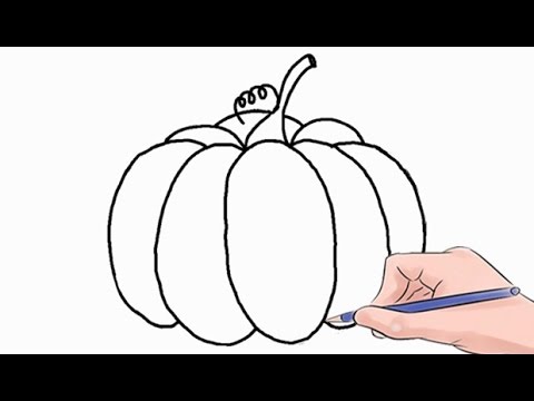 Cómo dibujar una calabaza fácil
