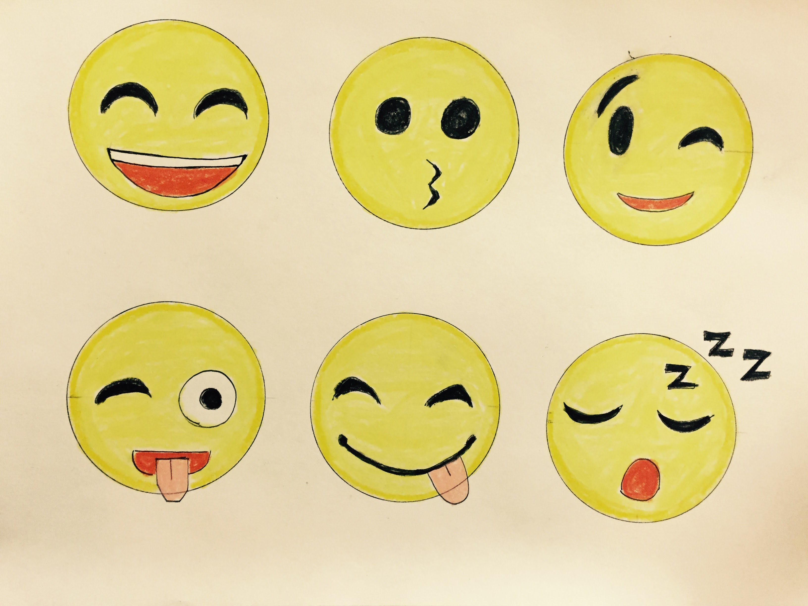 Way to draw emojis Faces