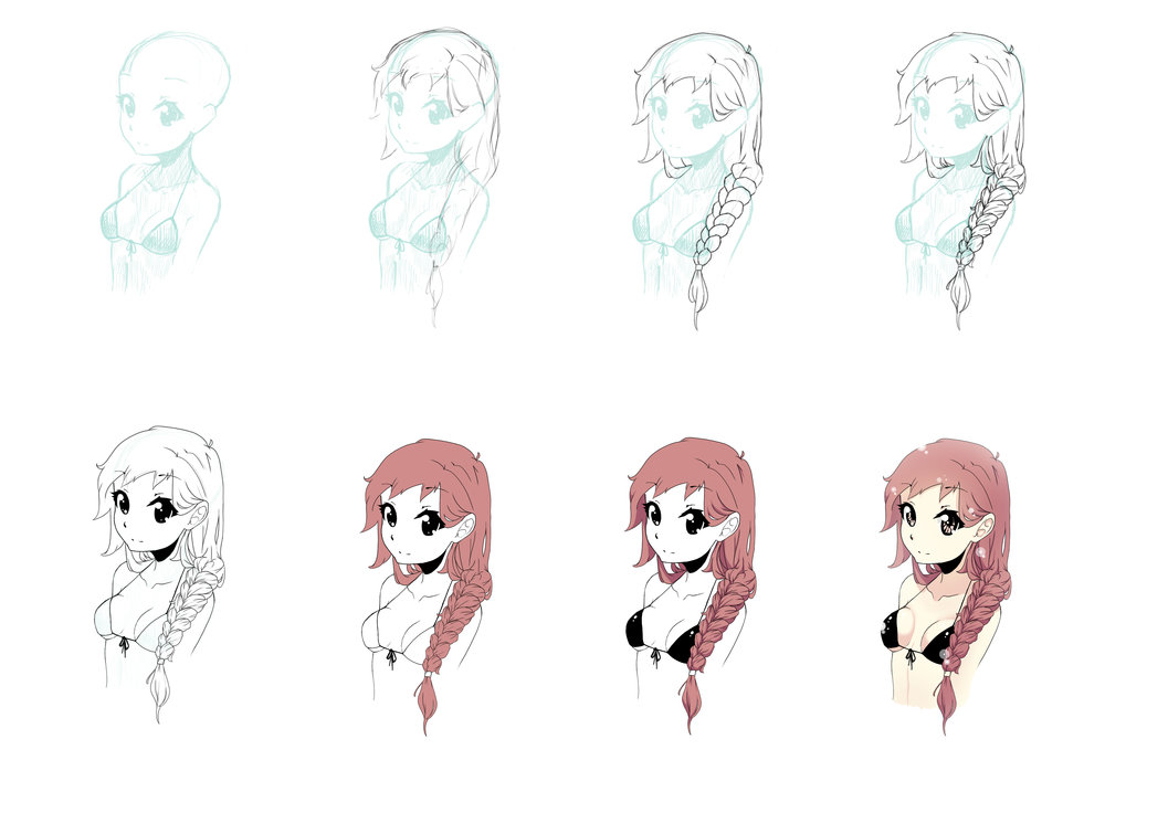 ❤️How to Draw a Braid : Step By Step Guide❤️